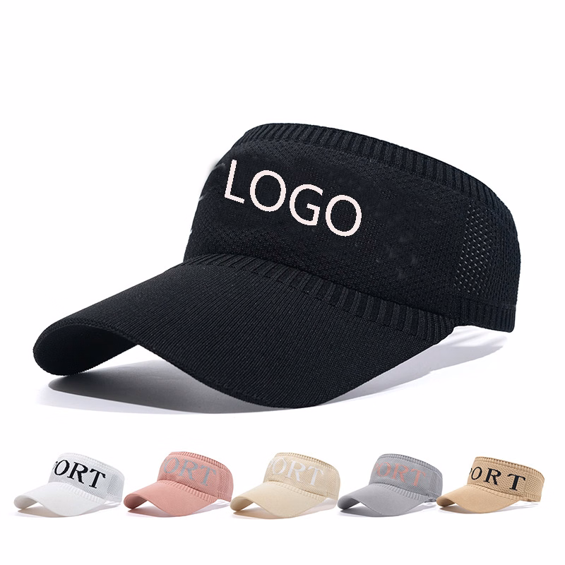 Polyester Unisex Knitted Elastic Sun Visor Cap