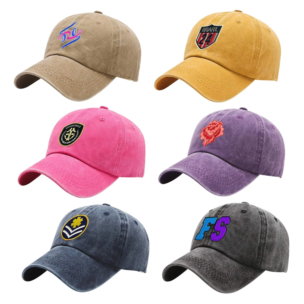 Washed Pigment Dyed Cotton Baseball Cap 1