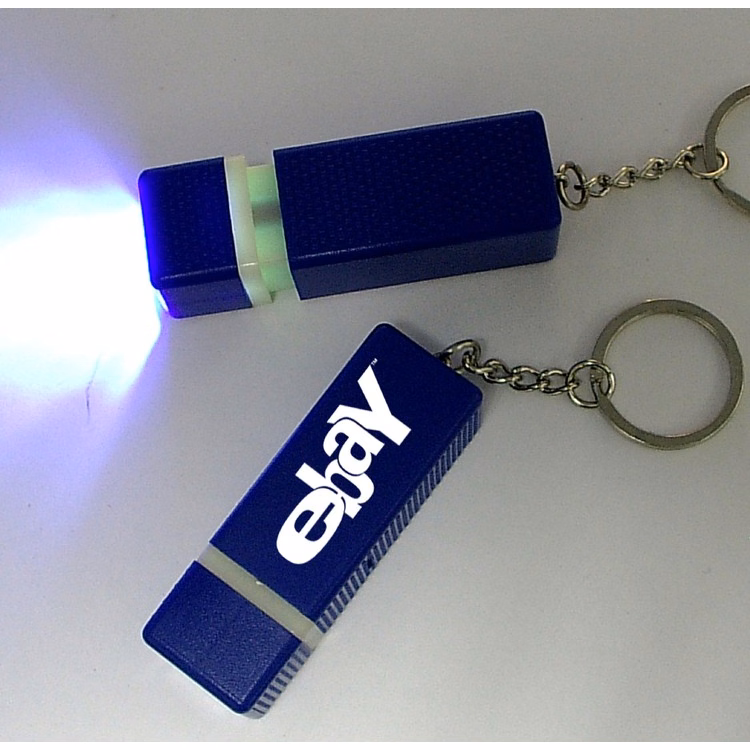 Square shape LED flashlight with keychain
