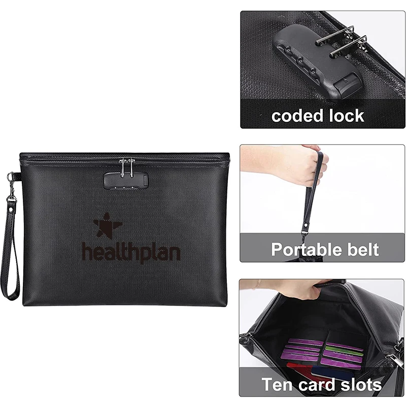 Custom Fireproof File Bag With Lock Zipper 1