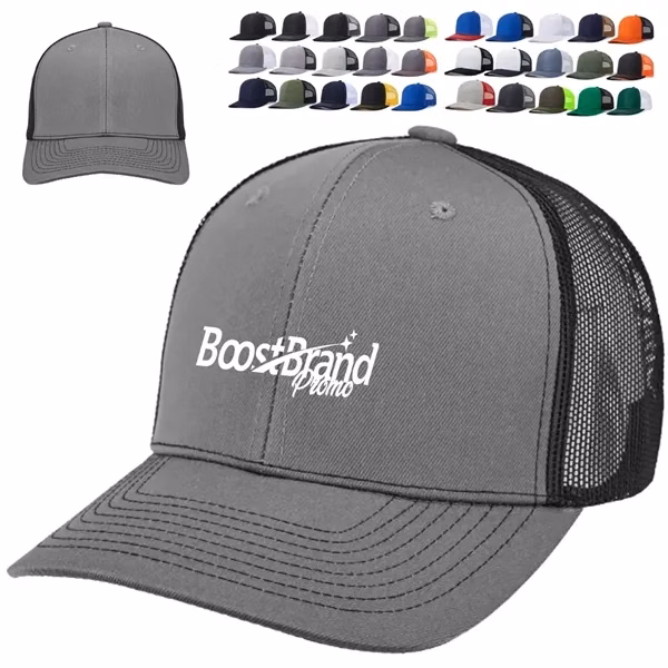 Custom Breathable Mesh Back Trucker Hats with Adjustable Fit — Outdoor Sports Promo