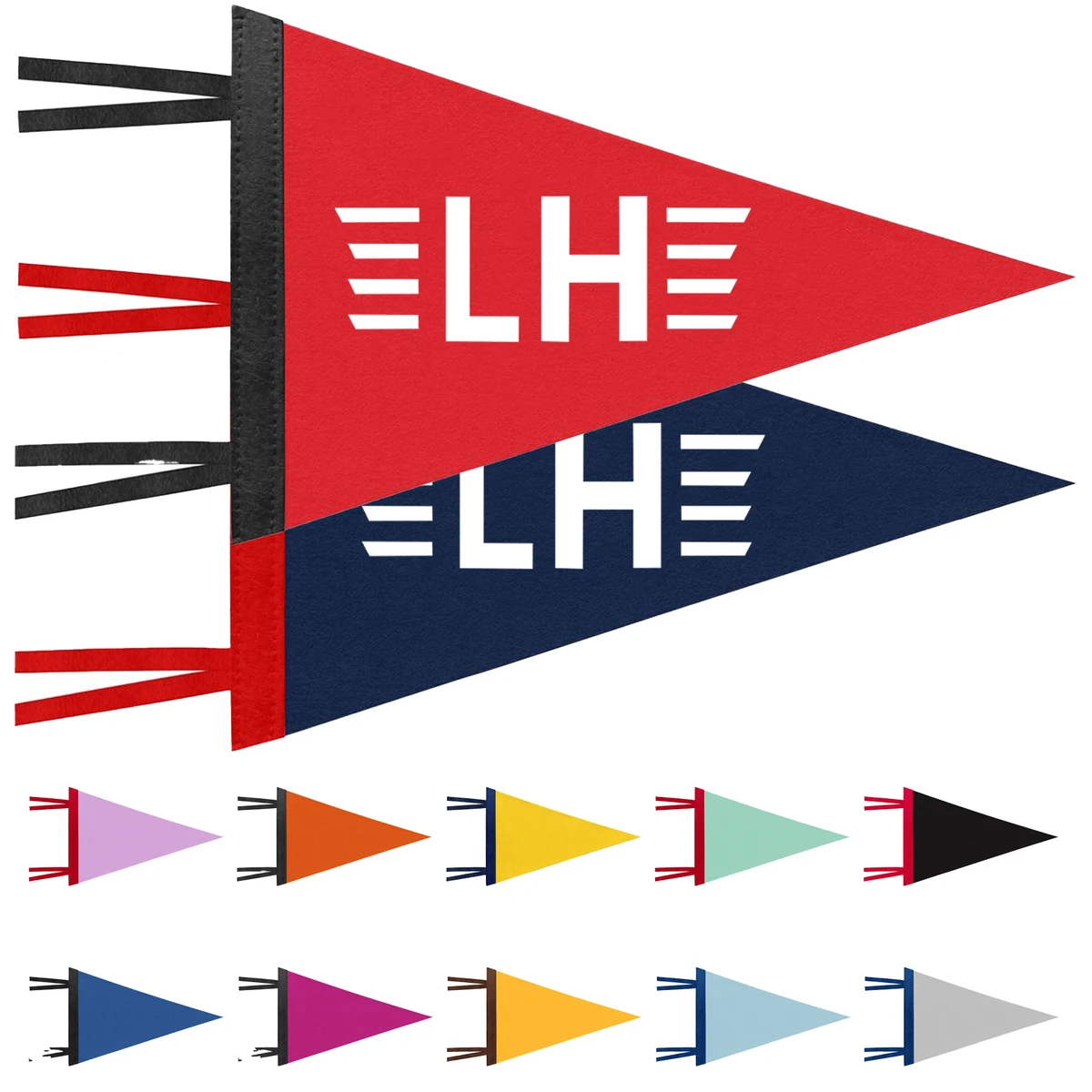 12" X 30" Felt Pennant Triangle Flags 1