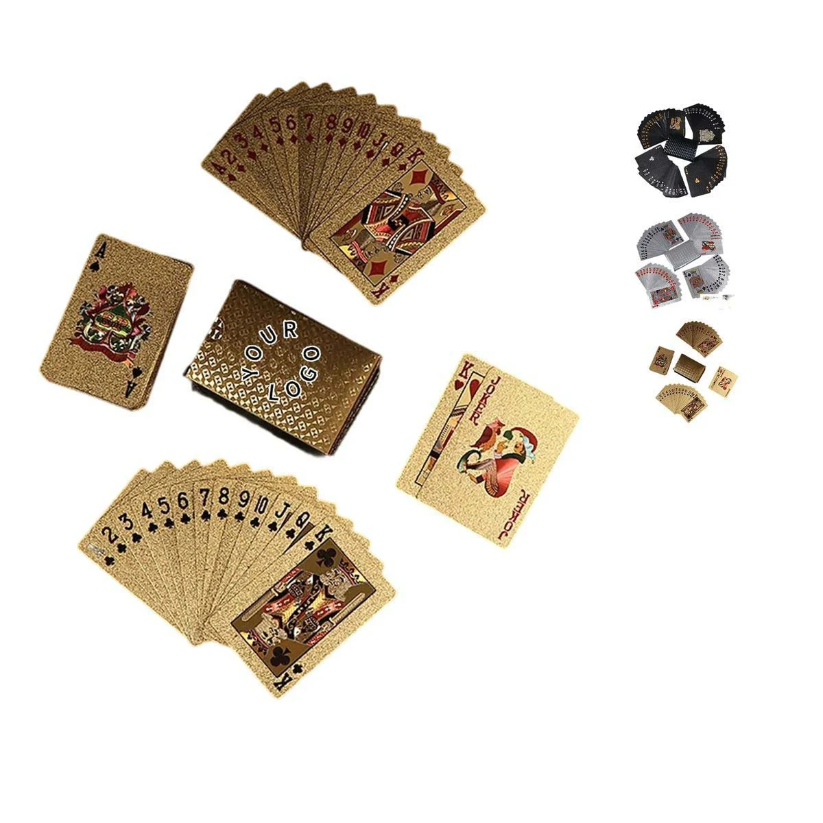 Stylish Gold Poker Cards with Comfortable Grip 1