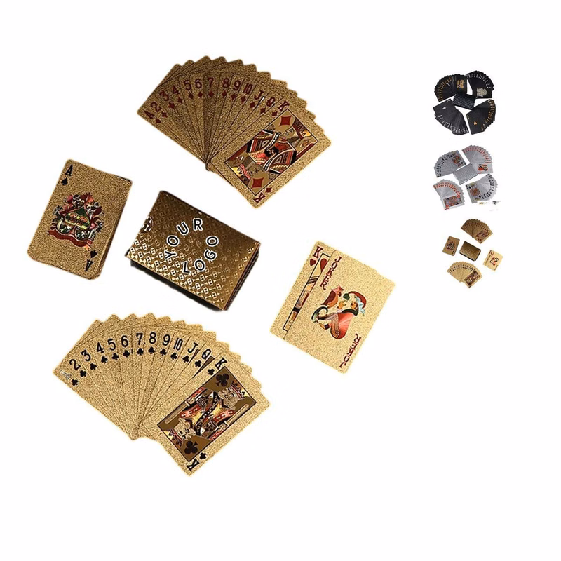 Stylish Gold Poker Cards with Comfortable Grip