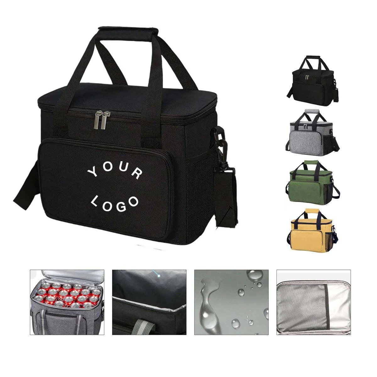15L Zippered Picnic Bag with Durable Handle and Strap 1
