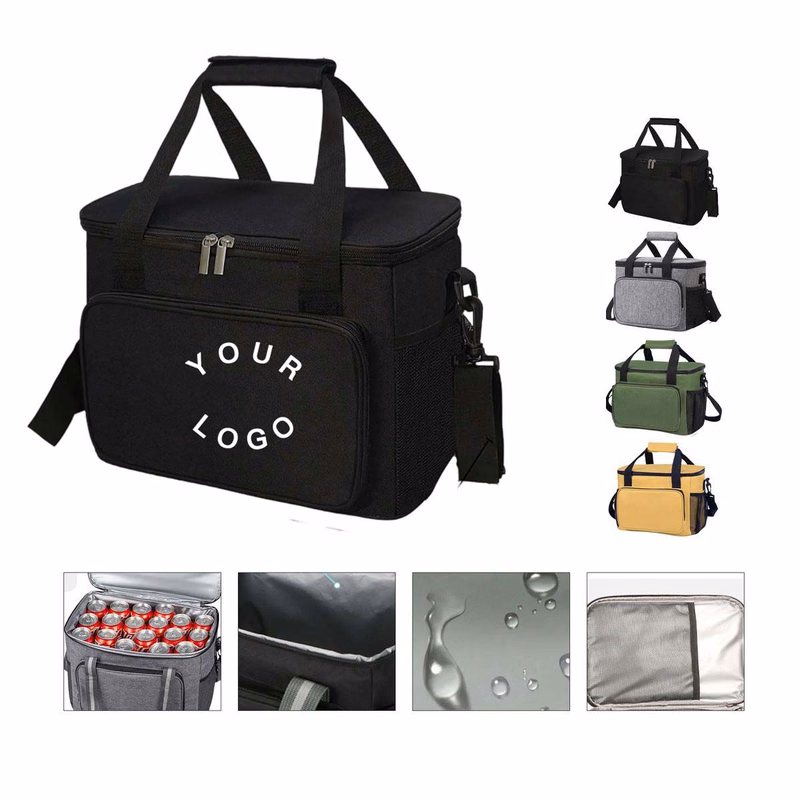 15L Zippered Picnic Bag with Durable Handle and Strap