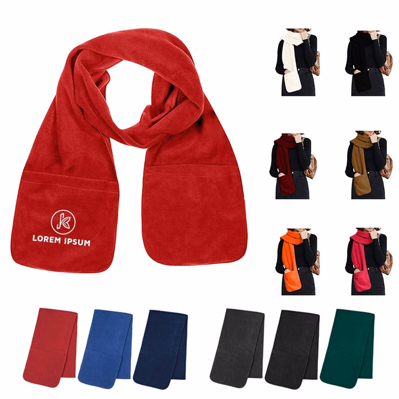 Cozy Pocketed Fleece Scarf