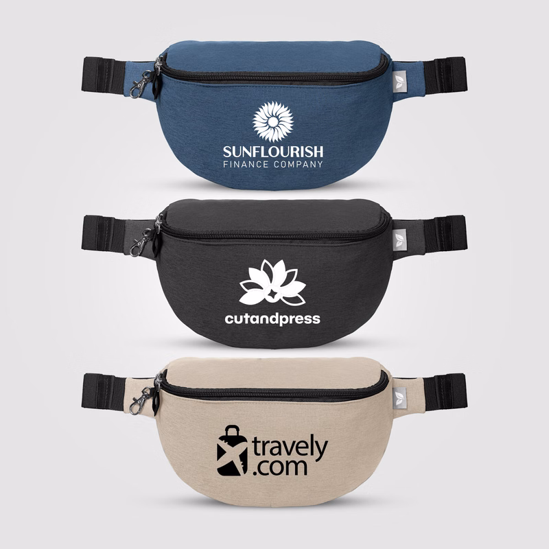 Helsinki rPET Anti-Theft Hook-Zip Waist Bag – 2L