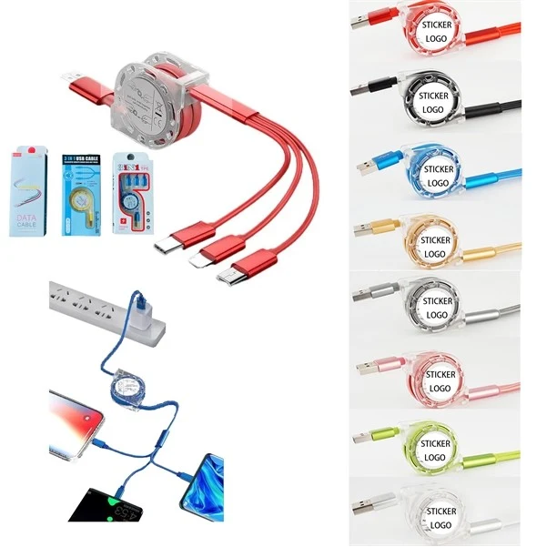 3" 1 Retractable USB Cable 1