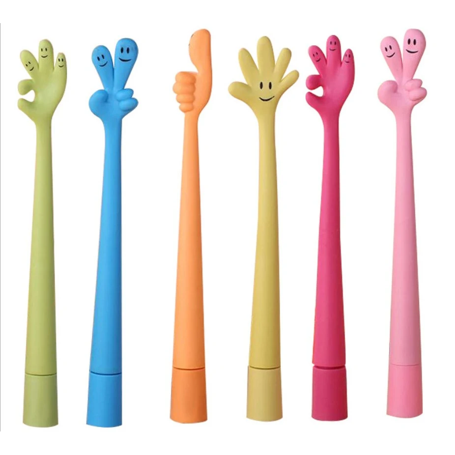Cute Cartoon Gesture Finger Pen Flexible Ballpoint Pen 1