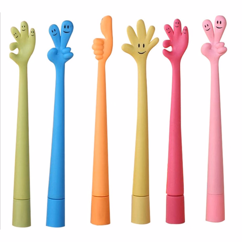 Cute Cartoon Gesture Finger Pen Flexible Ballpoint Pen