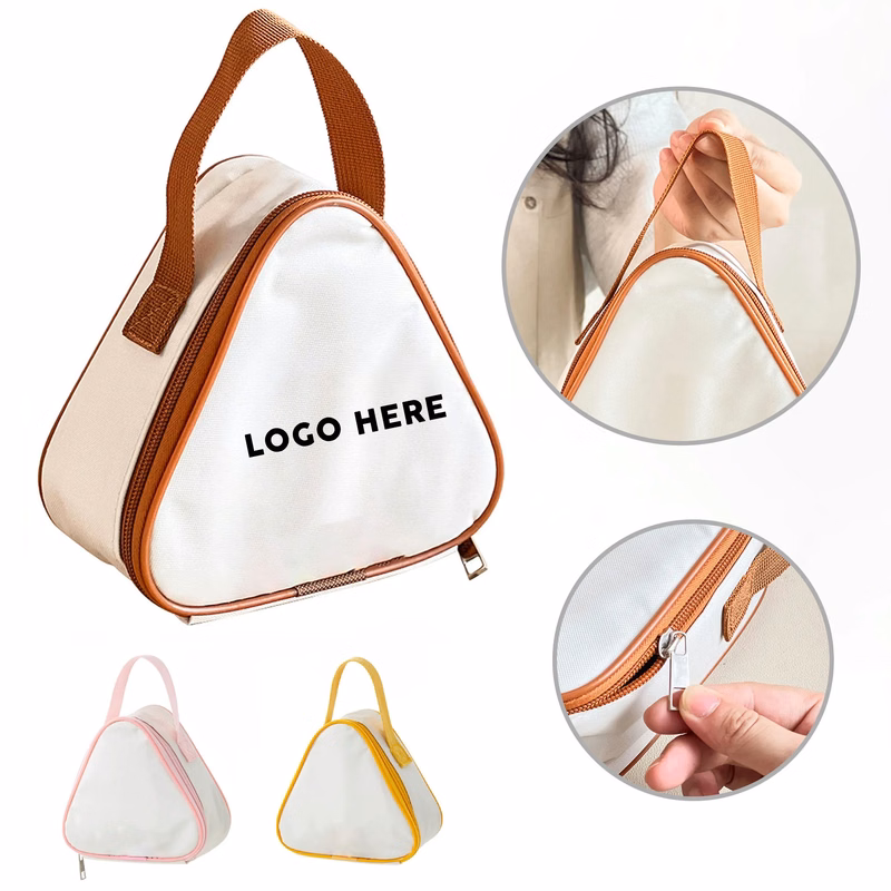 Portable triangle lunch insulation bags