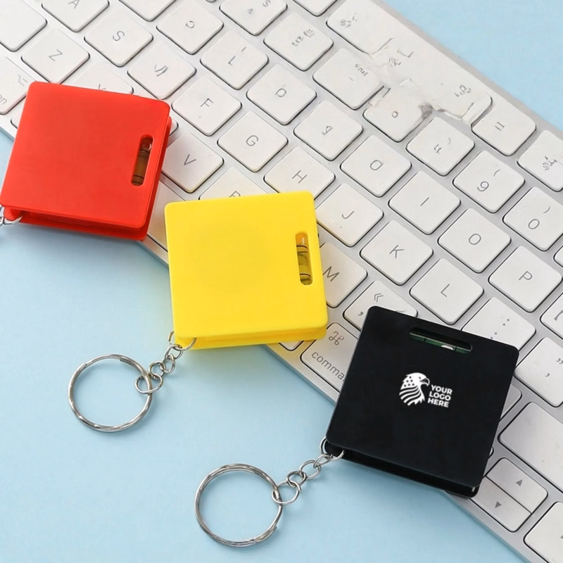 Keychain Measuring Tape With Bubble Level Tool