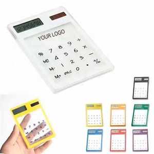 Portable Transparent Solar Mini Cute Touch Calculator