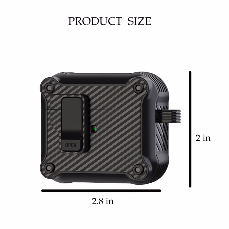 Shockproof Protective Case With Secure Lock For AirPods Pro