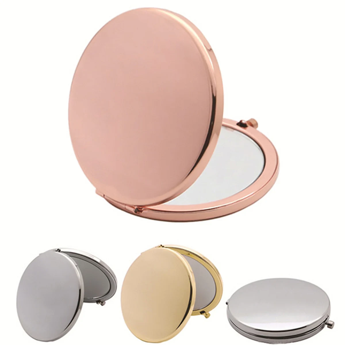 Stainless Steel Round Compact Mirror 1