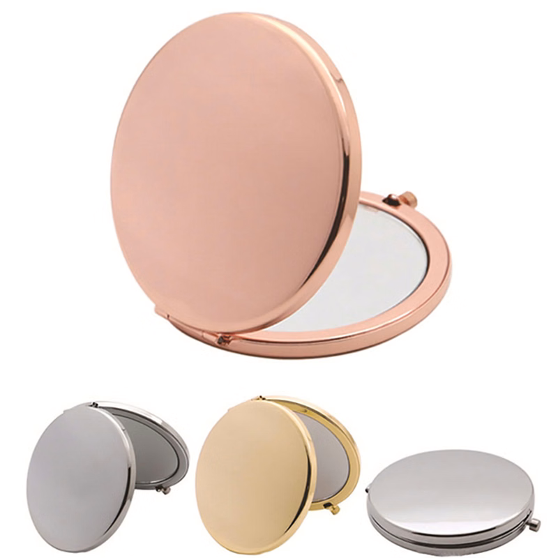 Stainless Steel Round Compact Mirror