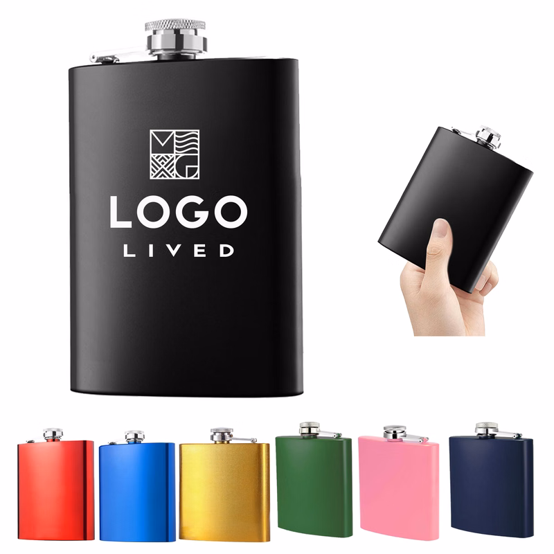 8oz Stainless Steel Wine Flask Flagon