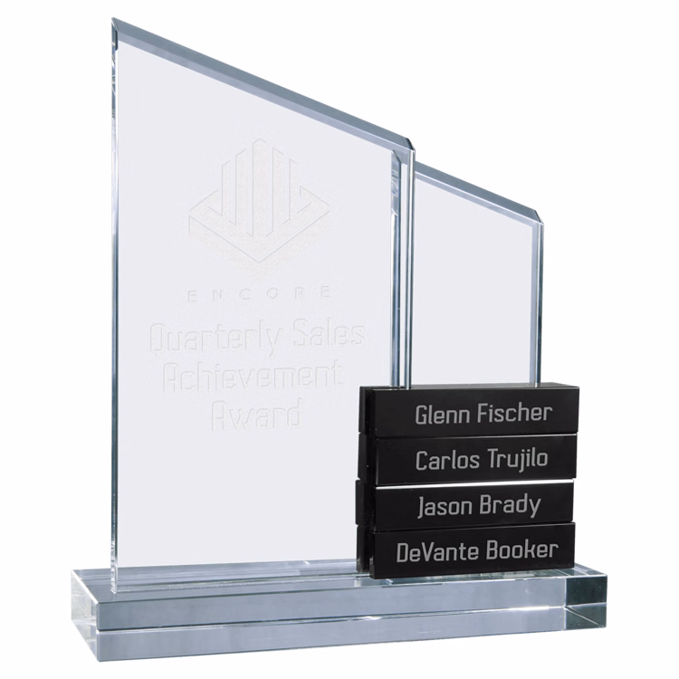 Milestone Crystal Perpetual Award-Black