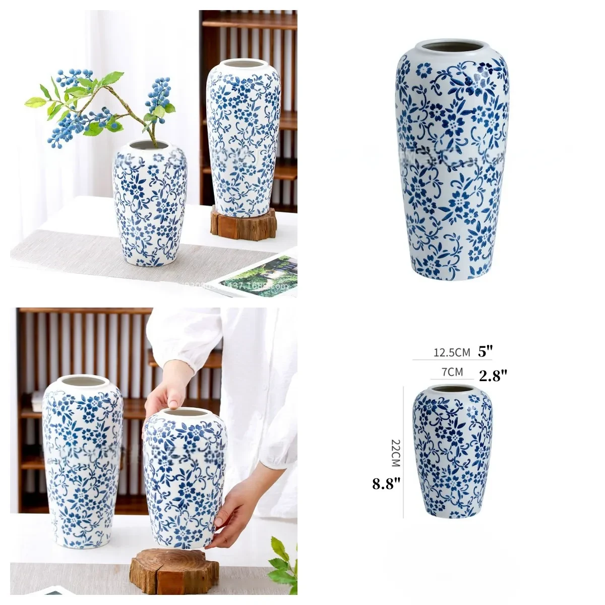 Blue and White Vase Decor 1