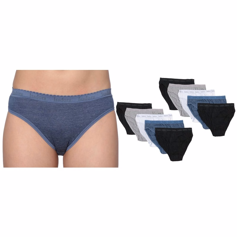 Women's Bikini Cut Panties - Assorted Color 5 Pack Sizes 8-10