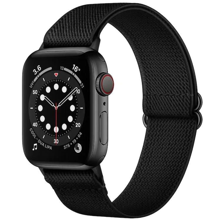 Apple Watch Mesh Bands - Black Nylon 38mm/40mm/41mm Face 1