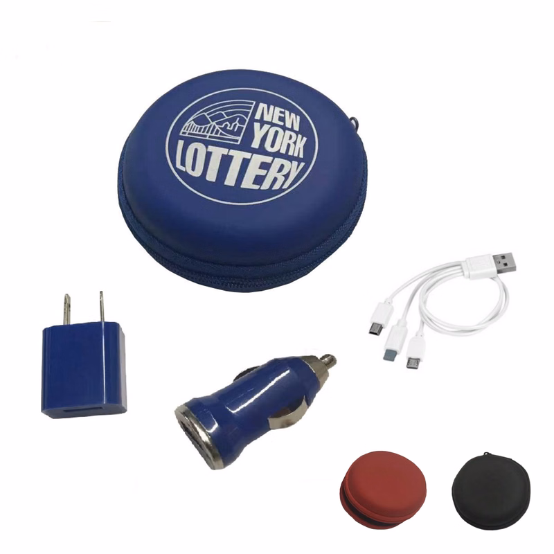 Round Case 3 in 1 Charging Set