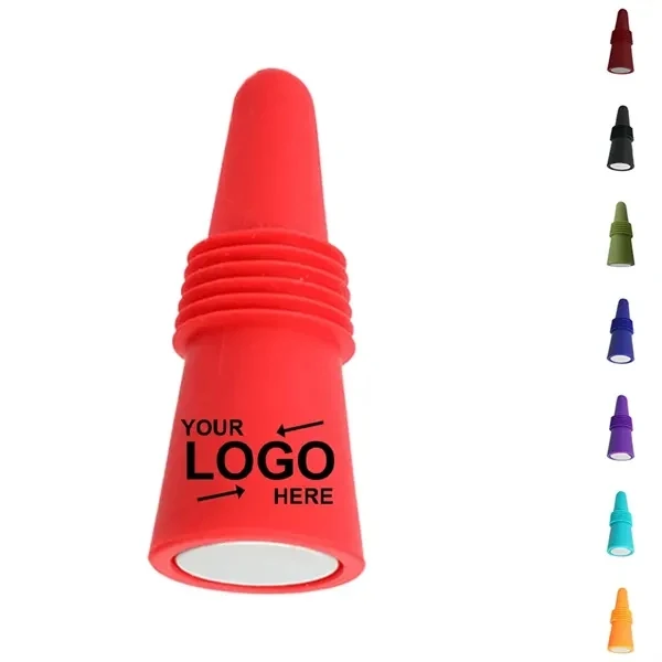Custom Stainless Steel Wine Stoppers with Silicone Seal — Bar Beverage Giveaway 1