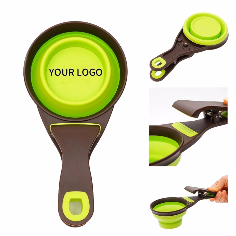 Portable Pet Food Measuring Spoon with Clip