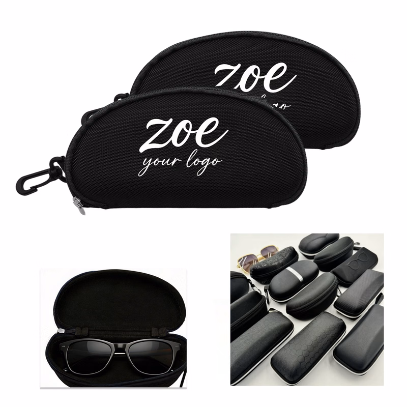 Hard Sunglasses Travel Case with Carabiner