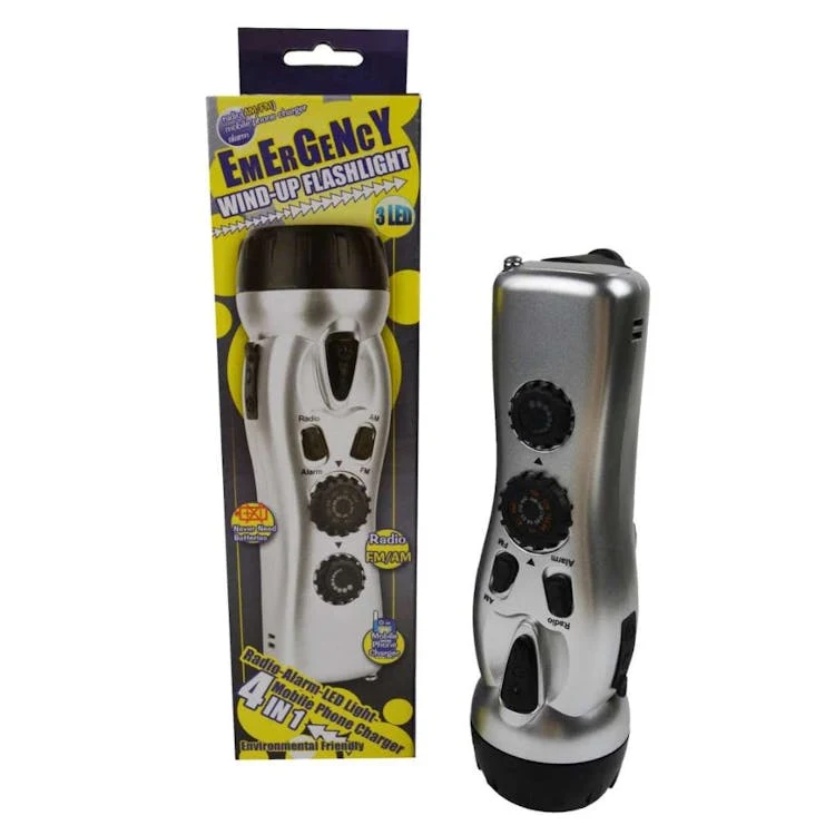 Handheld Portable Crank Radio with Flashlight 1
