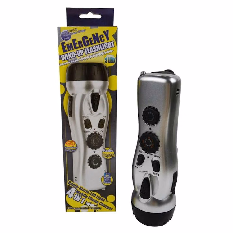 Handheld Portable Crank Radio with Flashlight