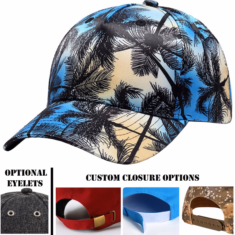 5 Panel Dye-Sublimated Structured baseball Caps