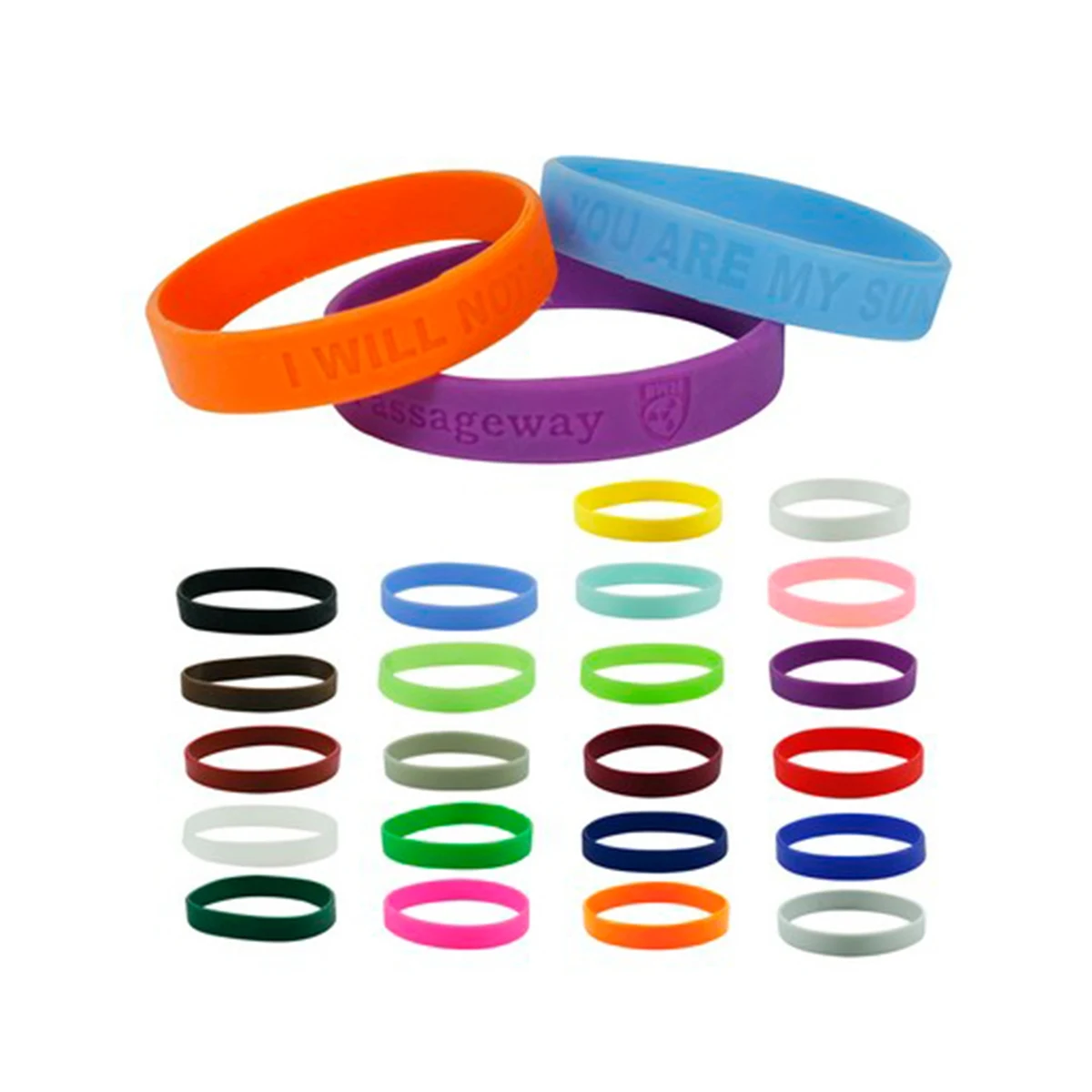 Debossed Silicone Wristbands 1