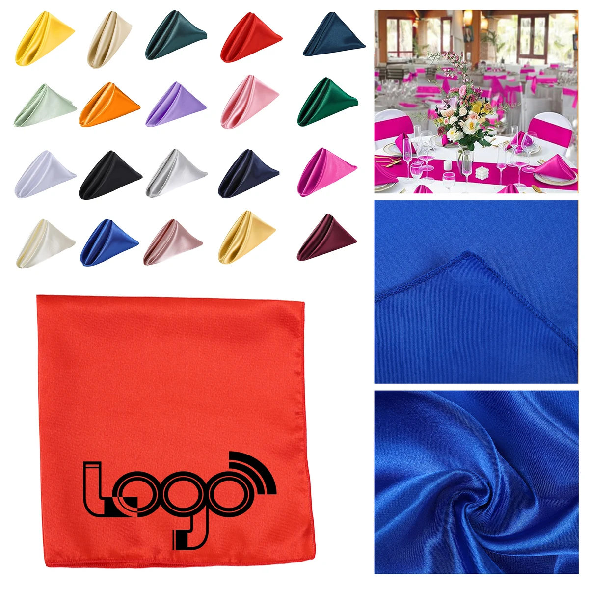 High-Quality Satin Napkins for Events 1