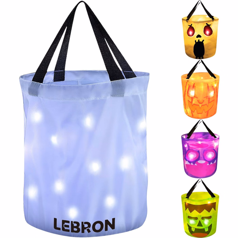 LED Light Up Halloween Candy Bucket