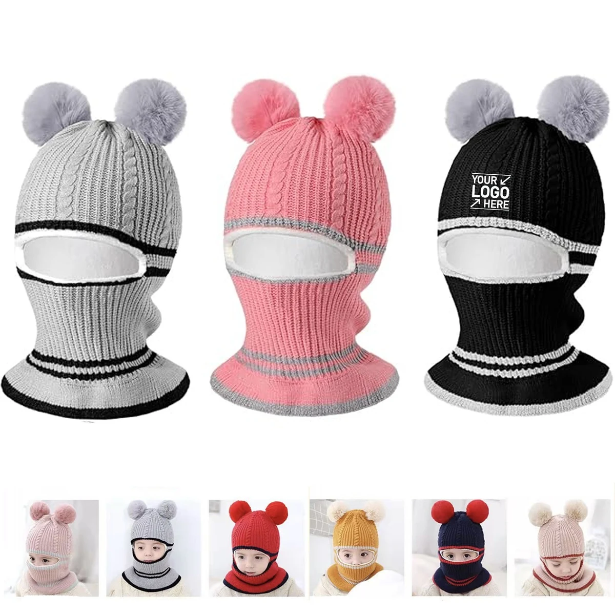 Kids Hood Winter Earflap Skull Cap 1