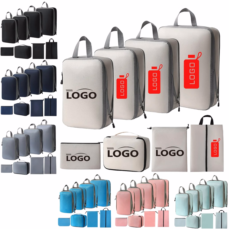 8 Set Compression Packing Cubes Travel Accessories MOQ 1