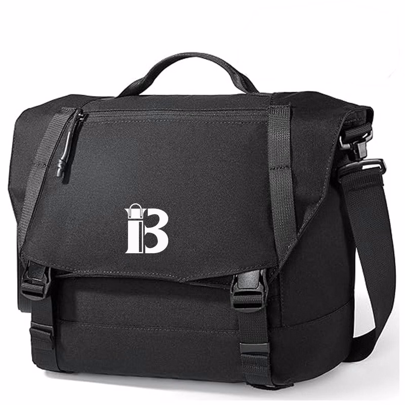 Large Capacity Nylon Messenger Bag w/ Handle for Travel Work