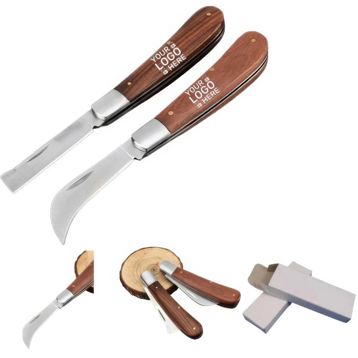 High Hardness Wooden Handle Outdoor Pocket Knife 1