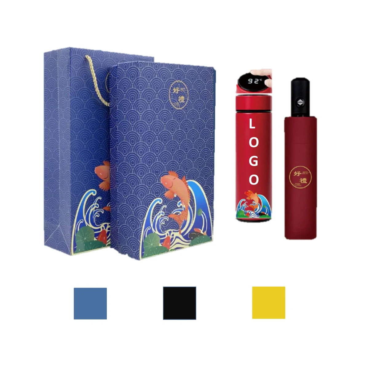 Creative Koi Business Gift Set Umbrella And Tumbler 1