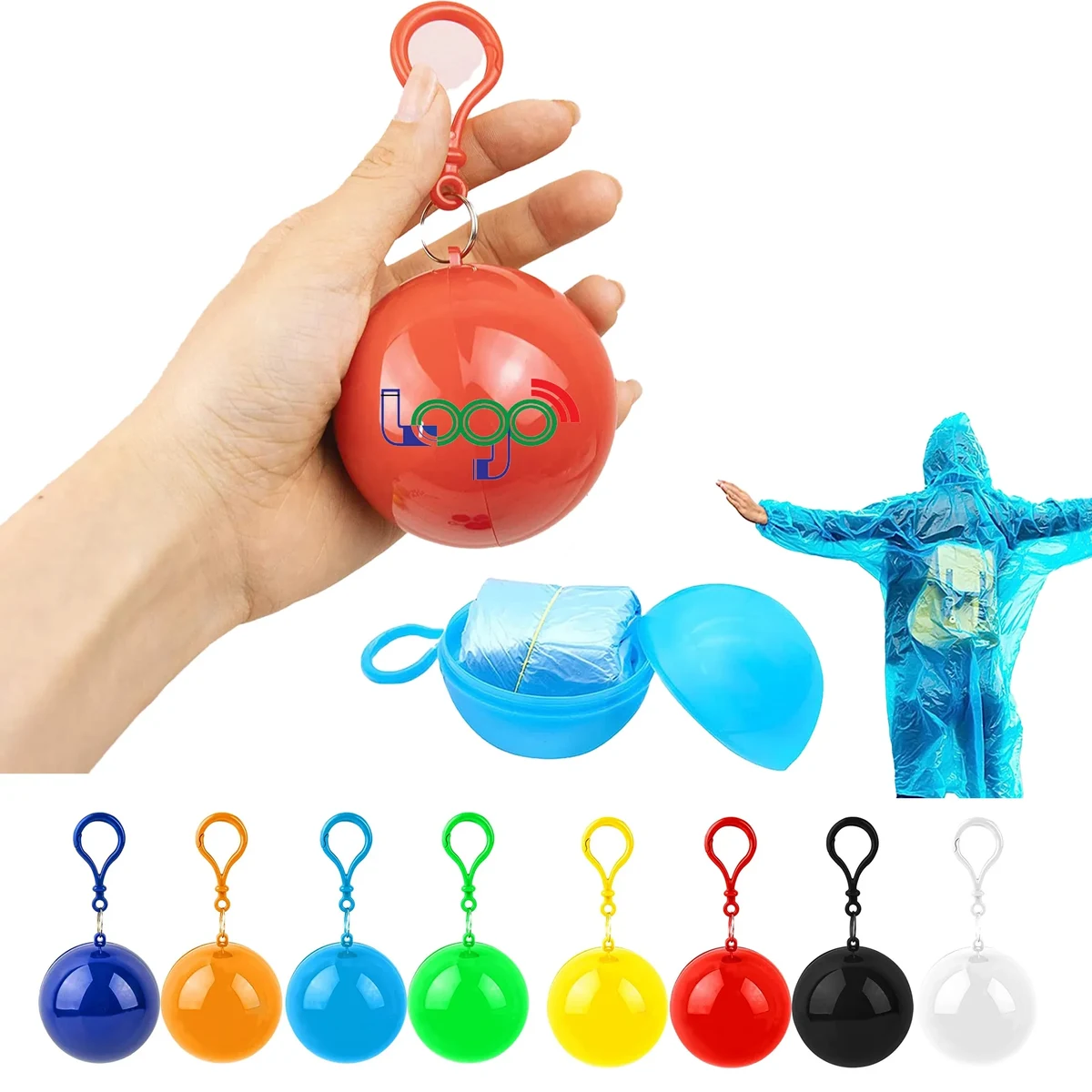 Portable Disposable Emergency Raincoats Rain Poncho Ball 1