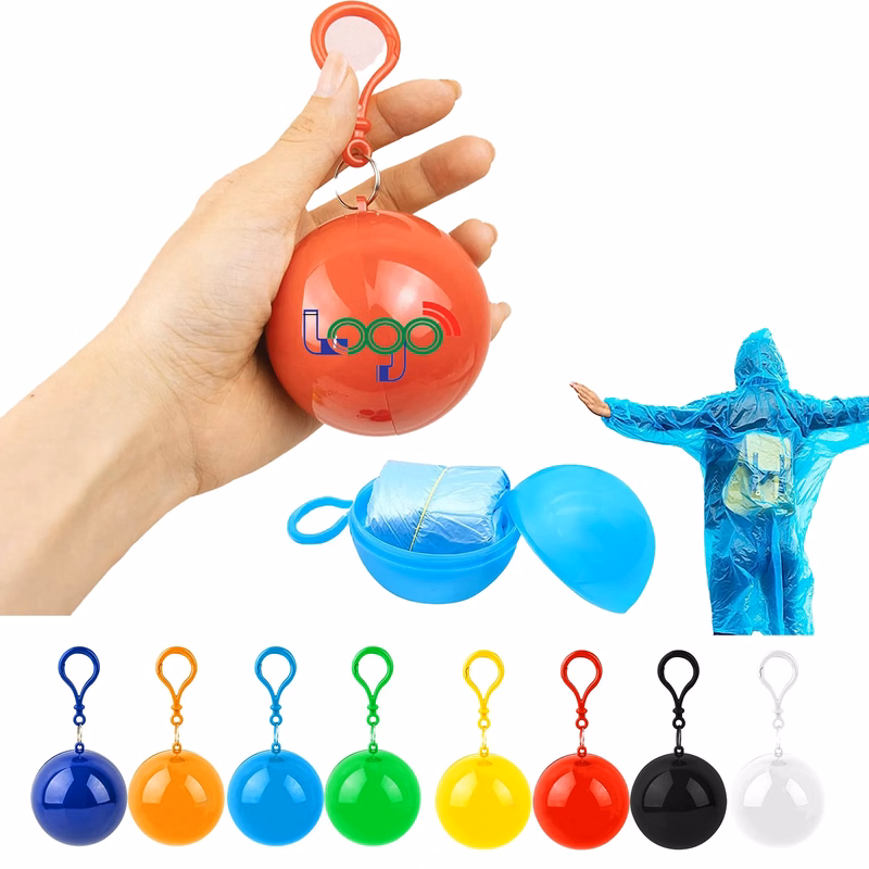 Portable Disposable Emergency Raincoats Rain Poncho Ball