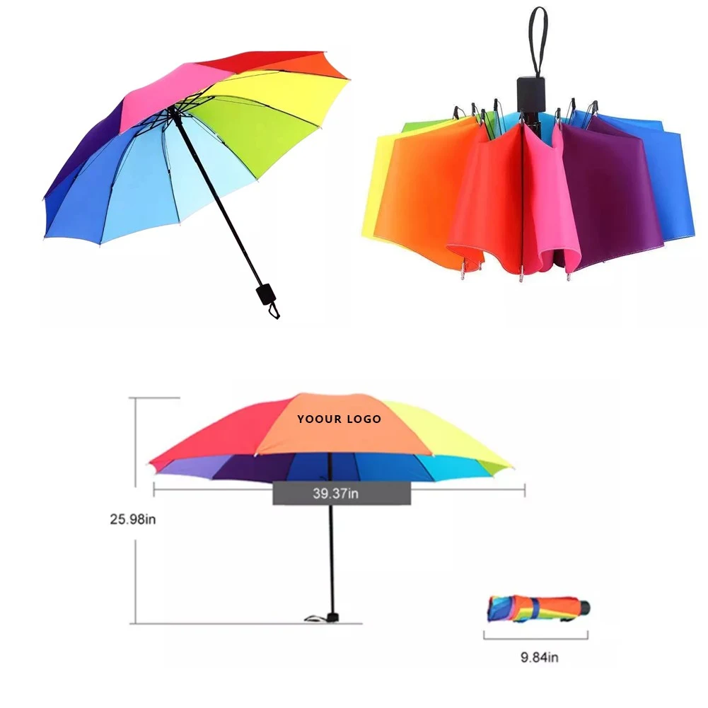 Mini Folding Rainbow Umbrella 1