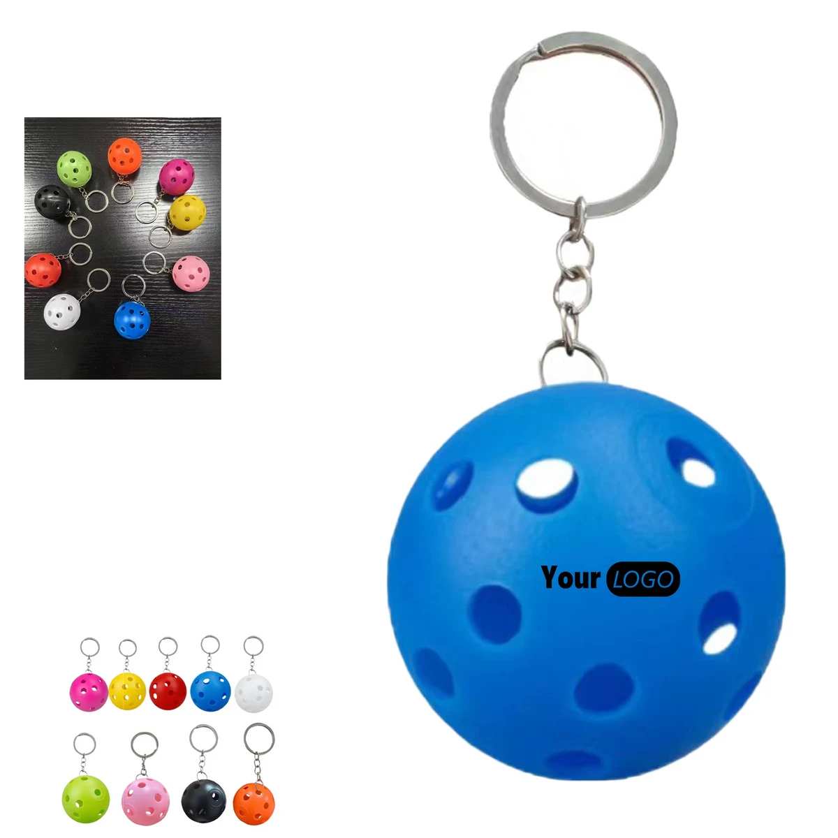 Hollow Sports Ball Decorative Key Chain Pendant 1