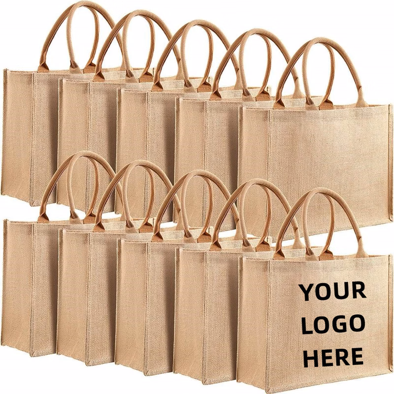 Large Natural Jute Tote Bag