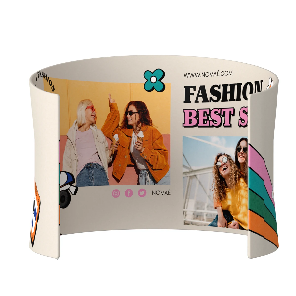 Pod Style Circular Display - 8ft Fabric Only 1