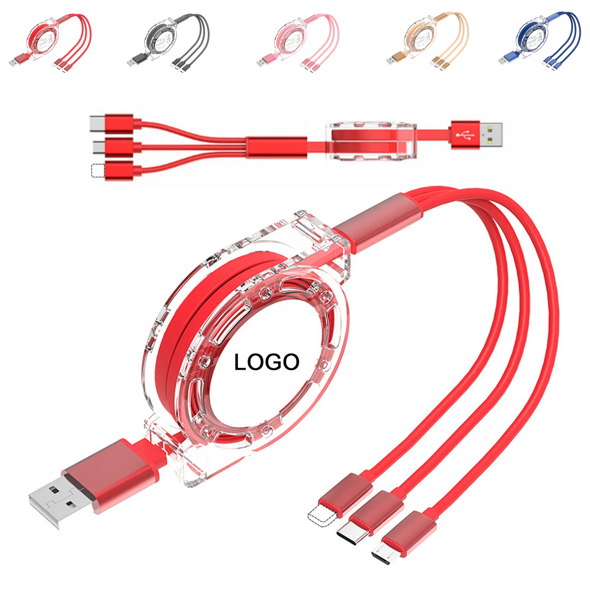 3-in-1 Retractable Multi-Port Cable 1