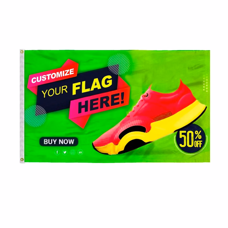 Custom Digital Print Flag 3' x 5' Silk Poly