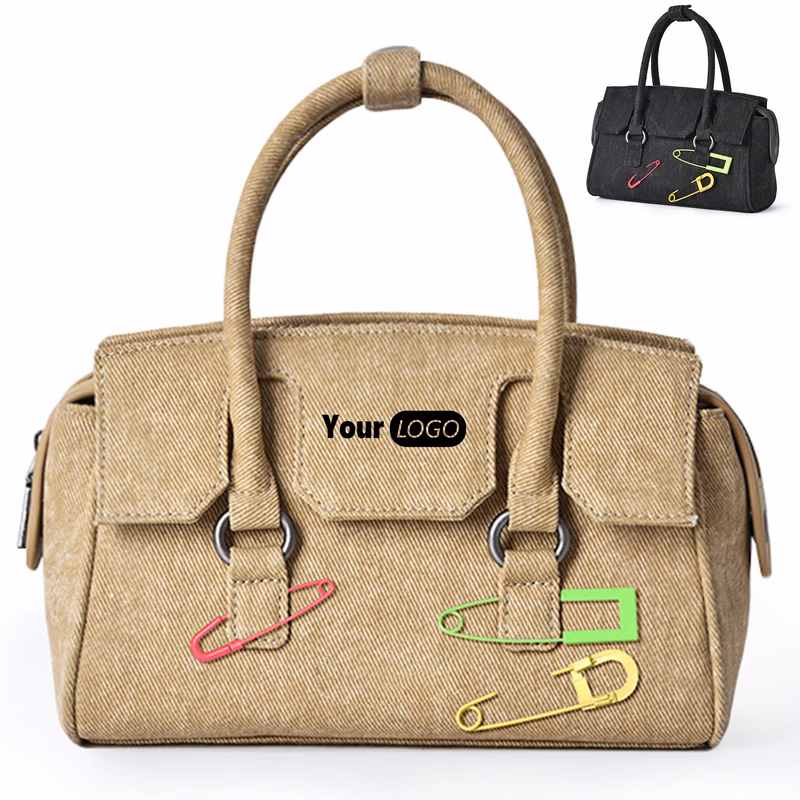 Denim Top Handle Handbag  for Women